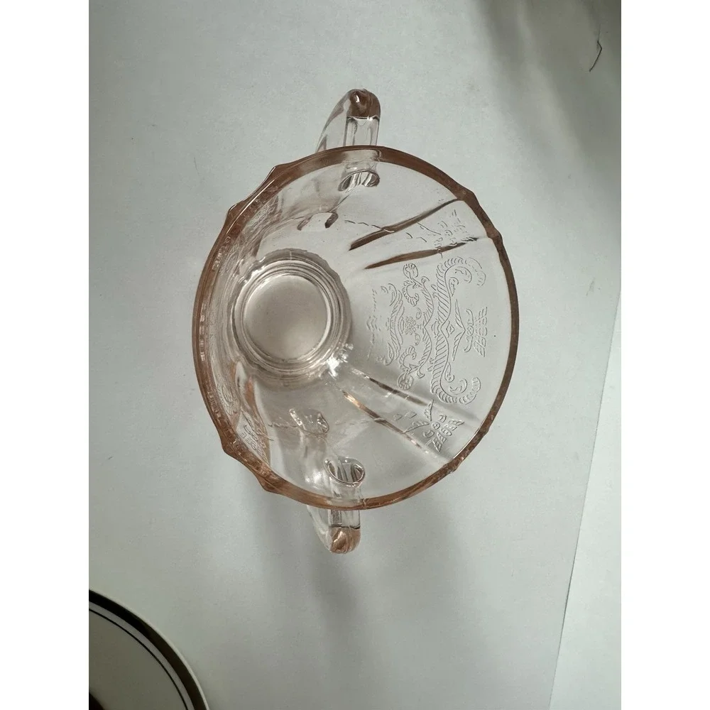 Vintage Indiana Pink Depression Glass Madrid Cream & Sugar 1930's
